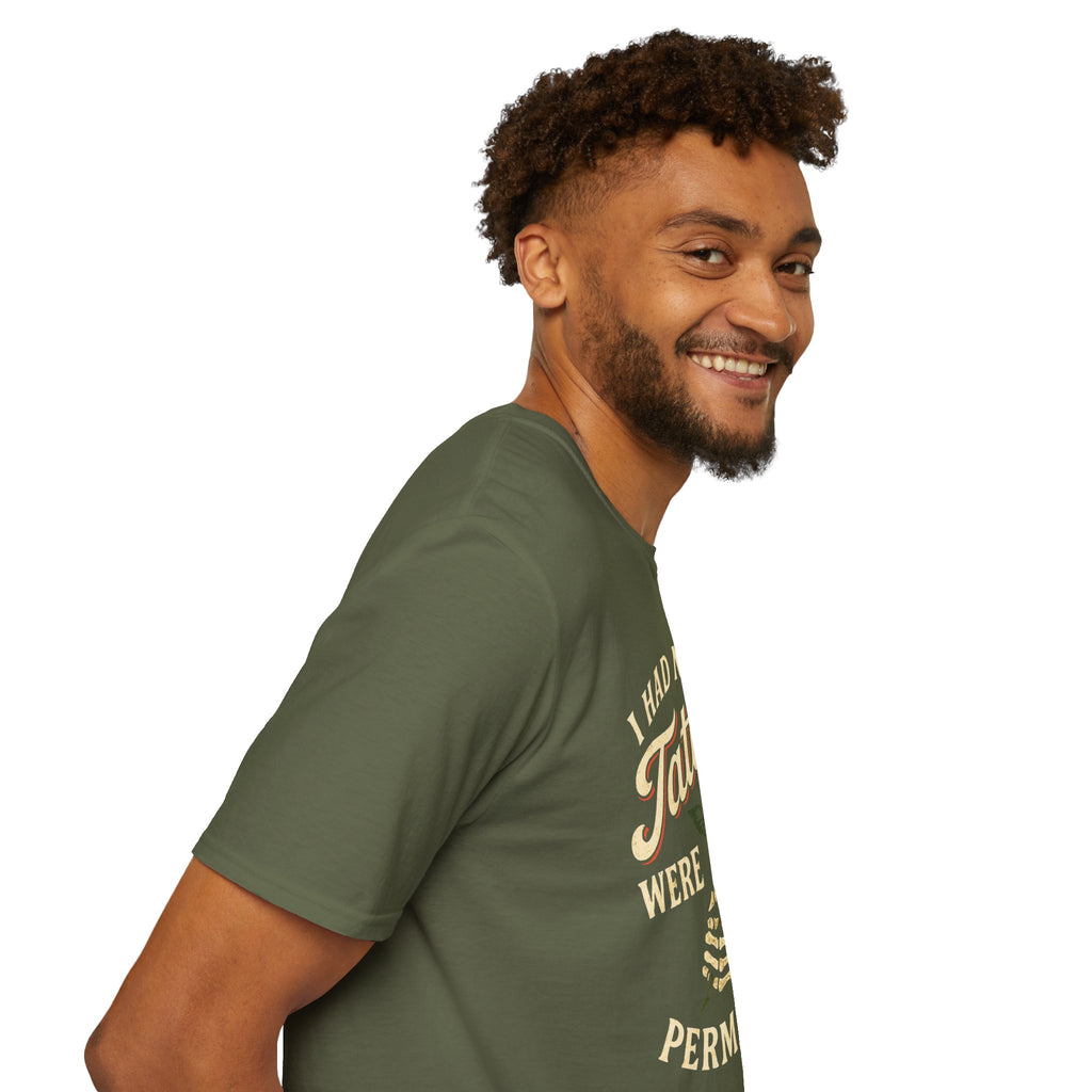 I Had No Idea Tattoos Were Permanent T-Shirt – Funny Tattoo Rose Graphic Tee