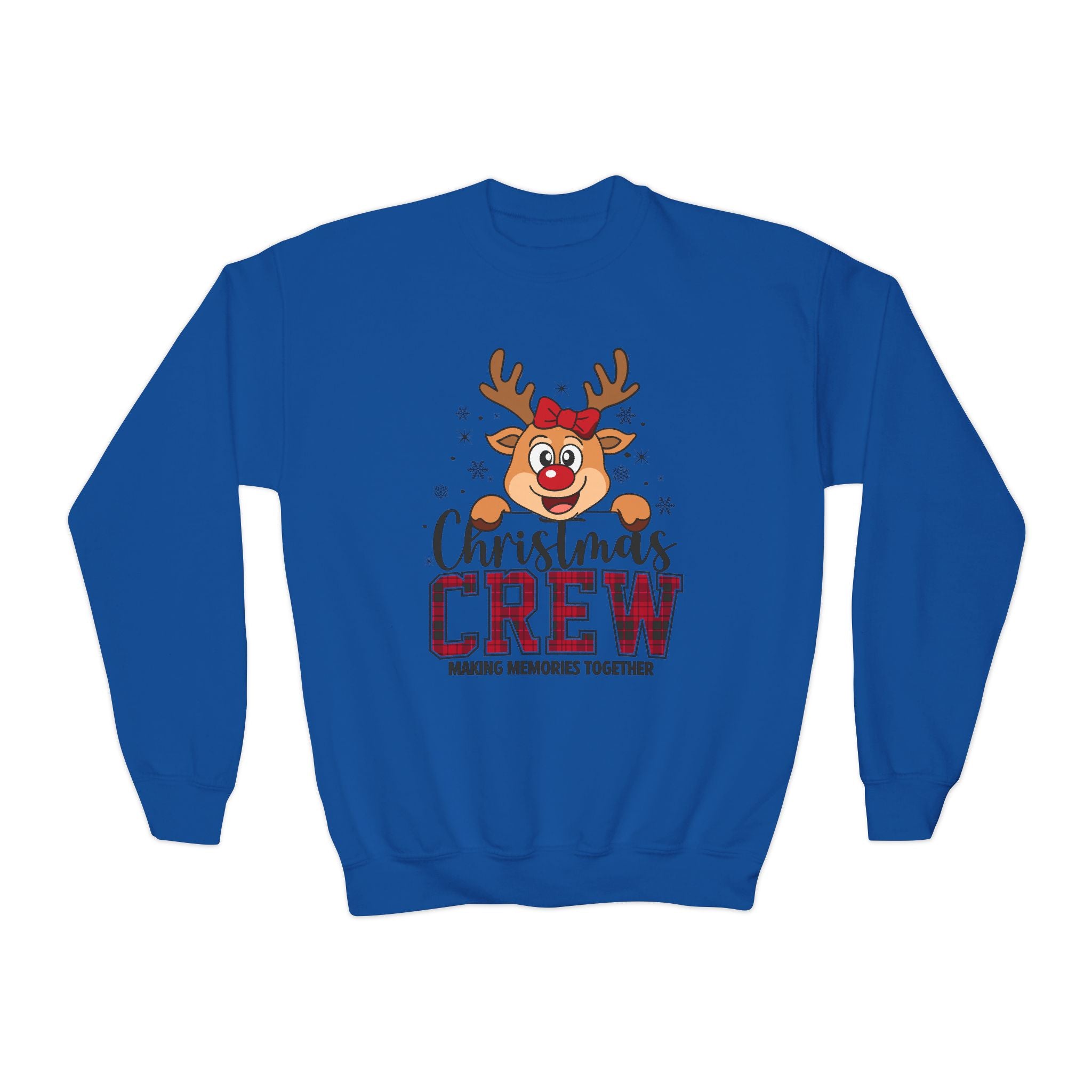 Christmas Crew Youth Sweatshirt – Reindeer 'Making Memories Together' Holiday Crewneck